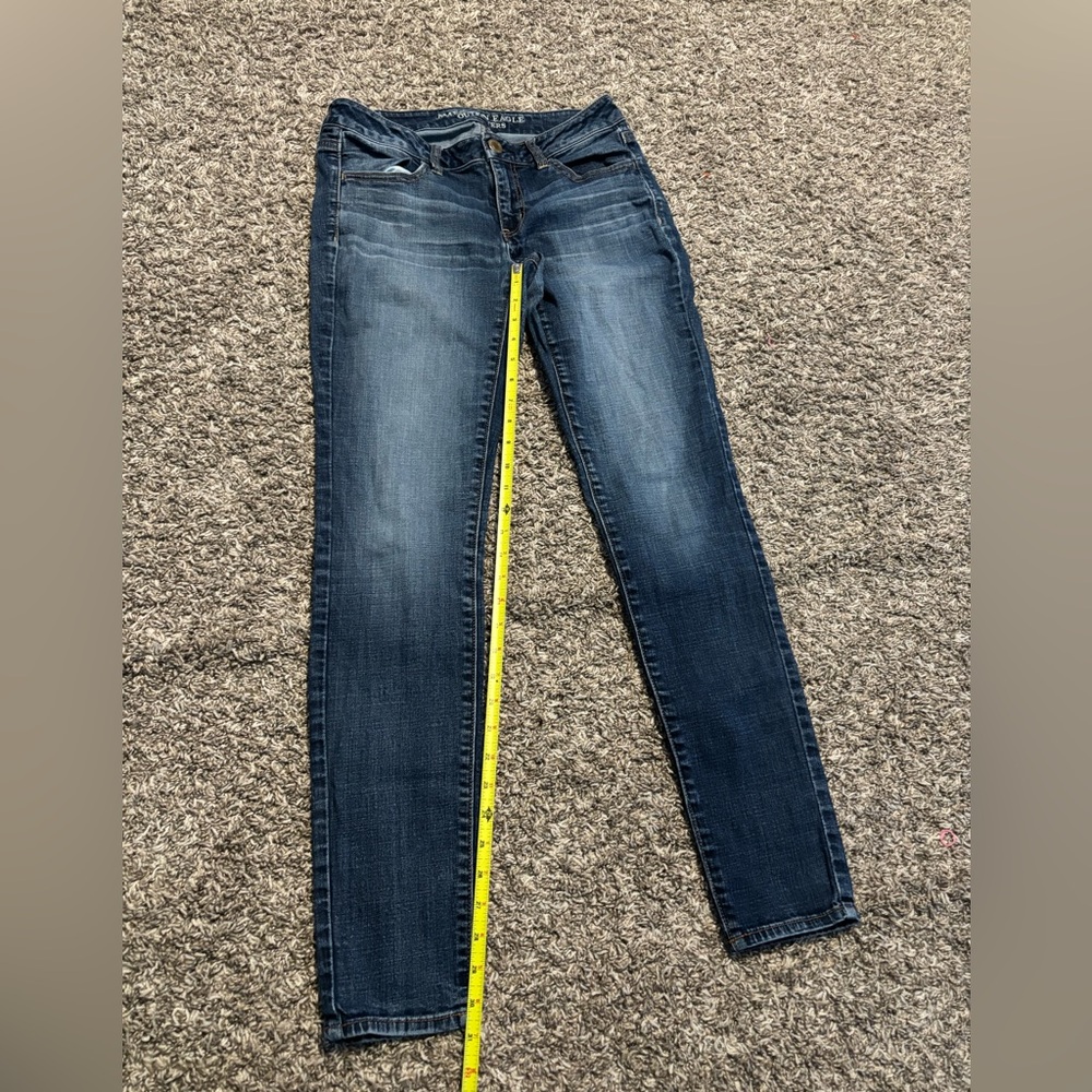 American Eagle Outfitters Women's Skinny Jeans - Medium Blue - Picture 7 of 9